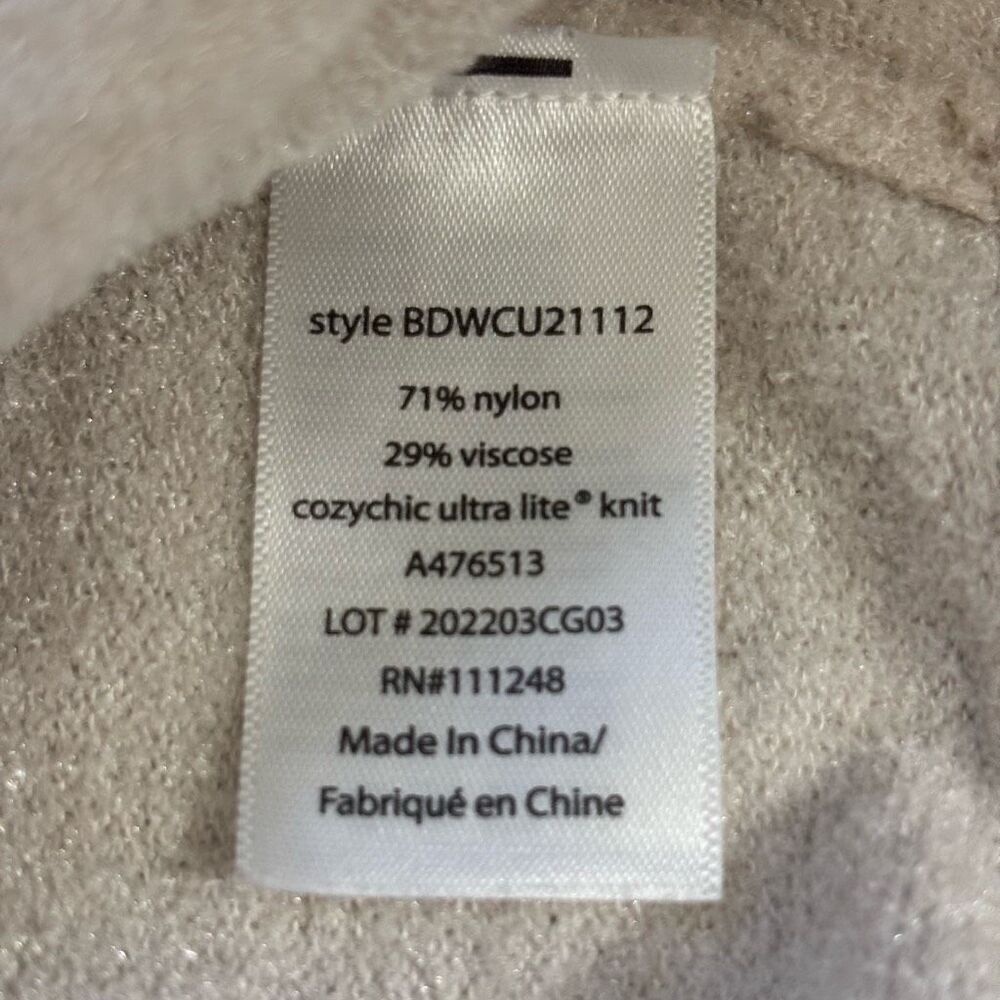 Barefoot dreams cozychic ultra lite knit hooded cardigan cream medium - Picture 6 of 9